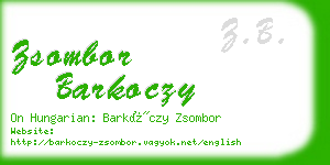 zsombor barkoczy business card